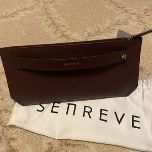 Senreve Bracelet Pouch in Smooth Burgundy